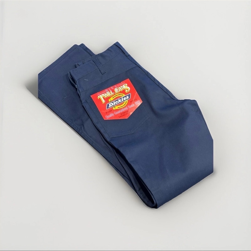 Dickies Navy Blue Twill Pants 31x34 NWT 90s Rare Workwear Vintage